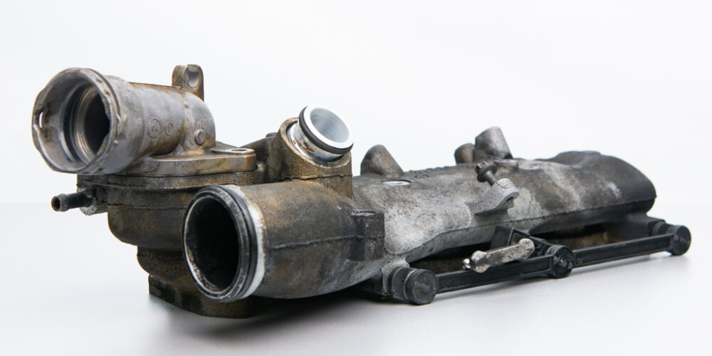 A642090270, Ansaugbrücke mit Kühlmittelthermostat, Mercedes