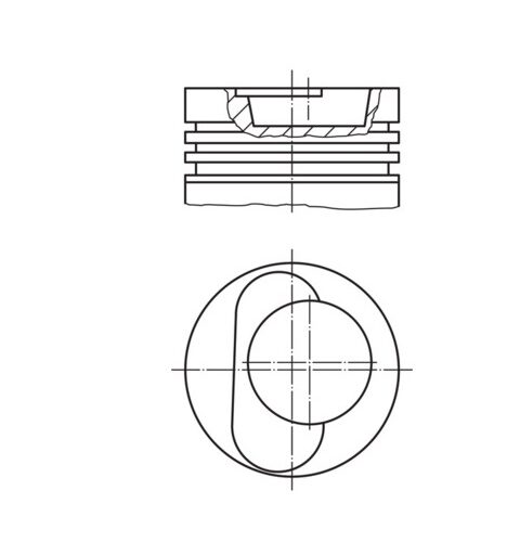2292800 MAHLE Kolben mit Ringen und Bolzen 51025110164, 51025117049, 51025117113